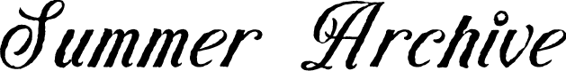Summer Archive Cursive Demo