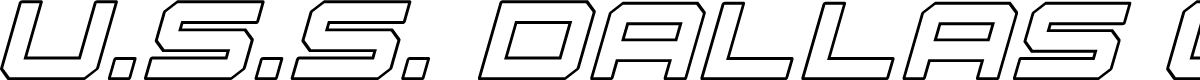 U.S.S. Dallas Outline Italic