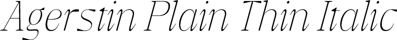 Agerstin Plain Thin Italic