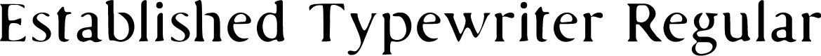 Established Typewriter Regular