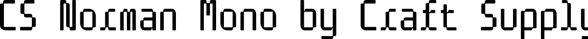 CS Norman Mono Regular Demo