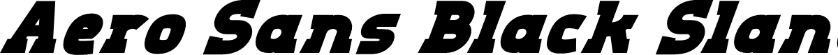Aero Sans Black Slant