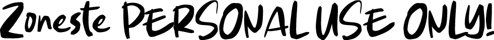 Zoneste PERSONAL USE ONLY!