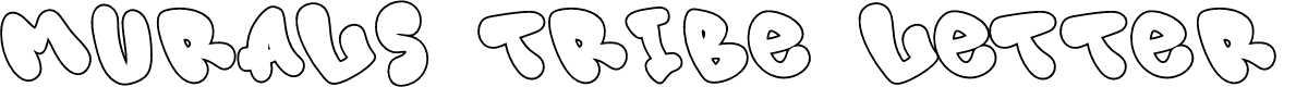 Murals Tribe Letter Outline Outline