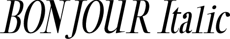 BONJOUR Italic