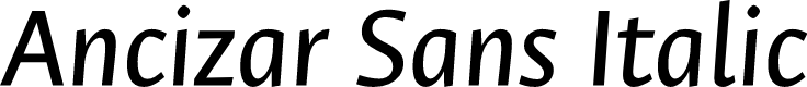 Ancizar Sans Italic