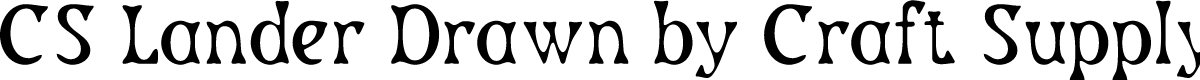 CSLanderDrawn-Regular Demo
