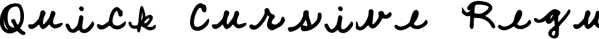 Quick Cursive Regular
