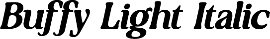 Buffy Light Italic