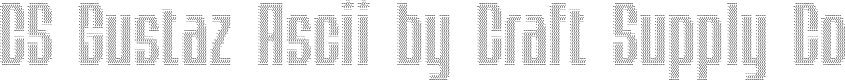 CS Gustaz Ascii Regular Demo