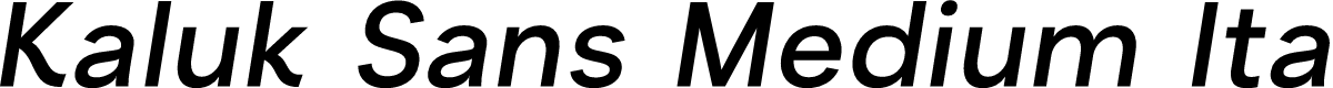 Kaluk Sans Demo Medium Italic
