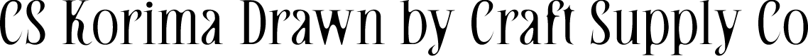 CSKorimaDrawn-Regular Demo