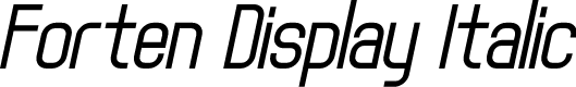 Forten Display Italic