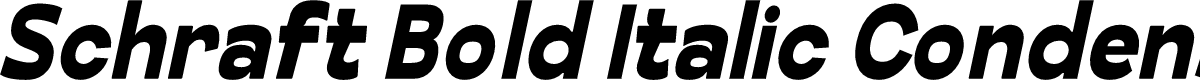 Schraft Bold Italic Condensed