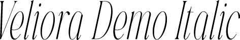Veliora Demo Italic
