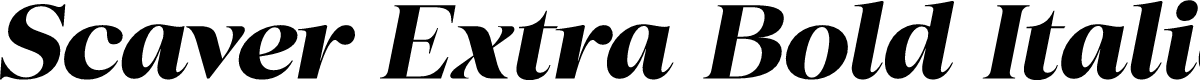 Scaver Extra Bold Italic