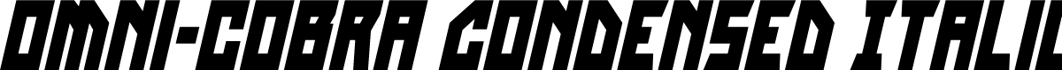 Omni-cobra Condensed Italic