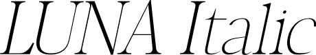 LUNA Italic