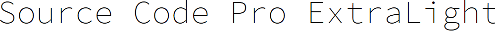 Source Code Pro ExtraLight
