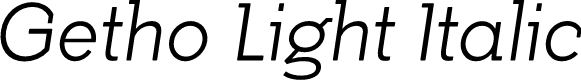 Getho Light Italic