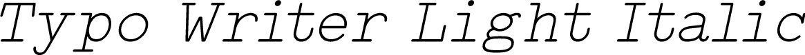 Typo Writer Light Demo Italic