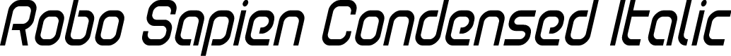 Robo Sapien Condensed Italic