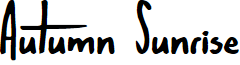 Autumn Sunrise