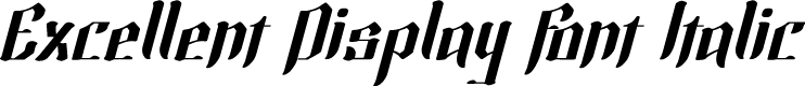 ExcellentDisplayFont-BoldItalic