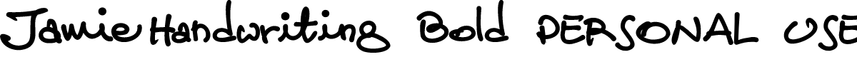 Jamie Handwriting Bold PERSONAL USE Regular