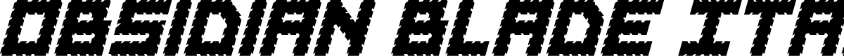 Obsidian Blade Italic