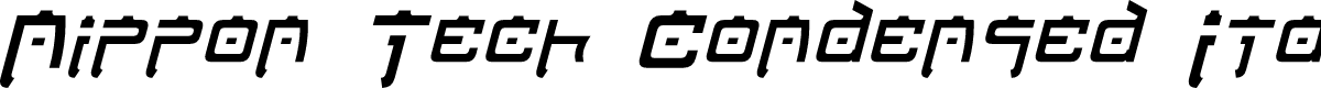 Nippon Tech Condensed Italic