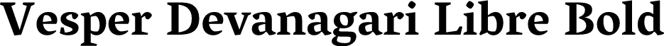 Vesper Devanagari Libre Bold