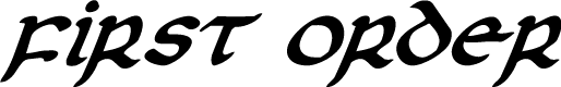 First Order Plain Italic