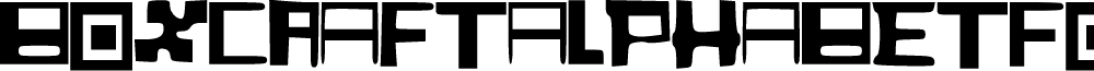 BoxCraft_Alphabet_Font