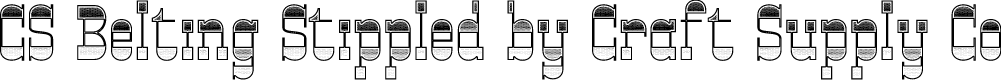 CS Belting Stippled Regular Demo