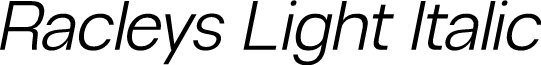 Racleys Light Italic