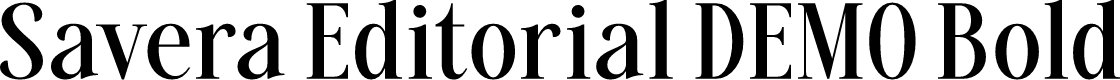 Savera Editorial DEMO Bold