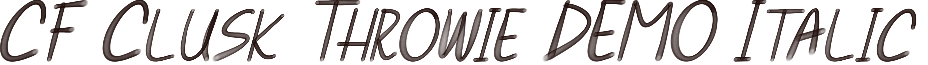 CF Clusk Throwie DEMO Italic