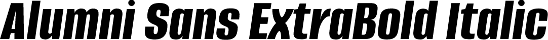 Alumni Sans ExtraBold Italic