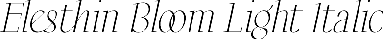 Elesthin Bloom Light Italic