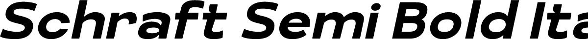 Schraft Semi Bold Italic