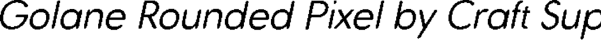GolaneRoundedPixel-Regular Demo