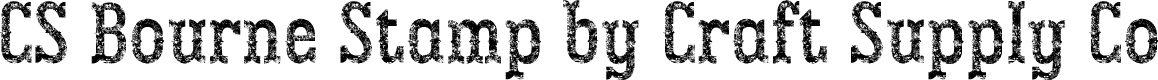 CSBourneStamp-Regular Demo