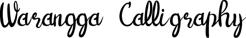 Warangga Cursive Cute Calligraphy