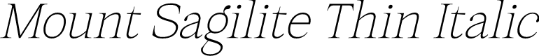 Mount Sagilite Thin Italic