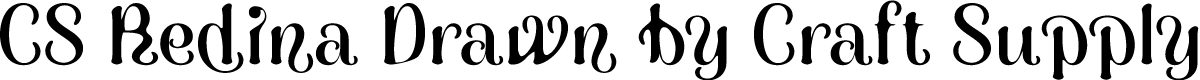 CSRedinaDrawn-Regular Demo
