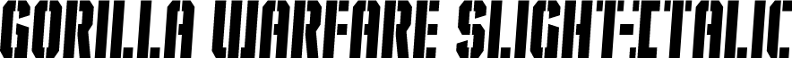 Gorilla Warfare Slight-Italic