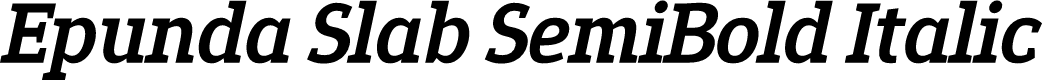 Epunda Slab SemiBold Italic