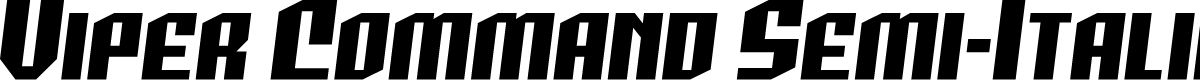 Viper Command Semi-Italic