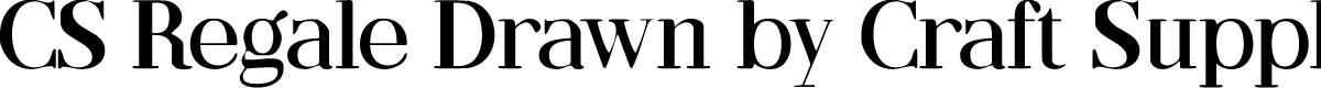CSRegaleDrawn-Regular Demo
